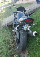 Nietrzeźwy motocyklista wjechał do rowu Nietrzeźwy motocyklista wjechał do rowu