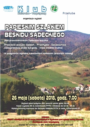„Papieskim Szlakiem Beskidu Sądeckiego” (zapowiedź) „Papieskim Szlakiem Beskidu Sądeckiego” (zapowiedź)